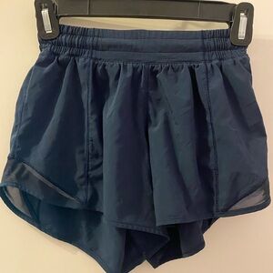 Lululemon Hotty hot shorts, navy, size 4